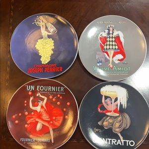 Pottery Barn Set of 4 Hors D’oeuvres Plates